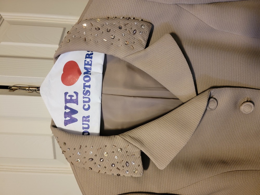 Size 14 tan Tahari skirt suit